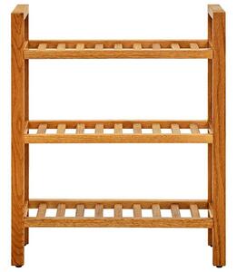 Botník se 3 policemi 50 x 27 x 60 cm masivní dubové dřevo