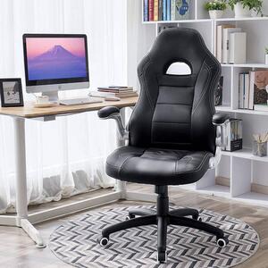 Massive home | Černá kancelářská židle na kolečkách Pany III MHOBG28 Šedá Syntetická kůže