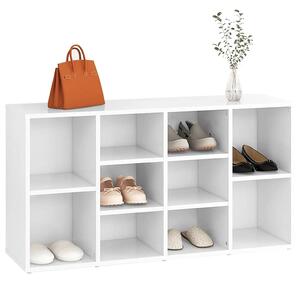 Lavice s botníkem bílá 103 x 30 x 55 cm kompozitní dřevo