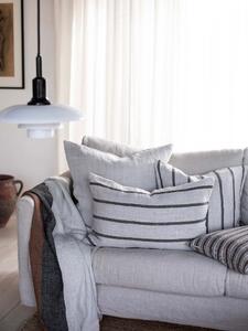 Tell Me More Lněný povlak na polštář Melvin Taupe Stripe 40x60 cm TMM149