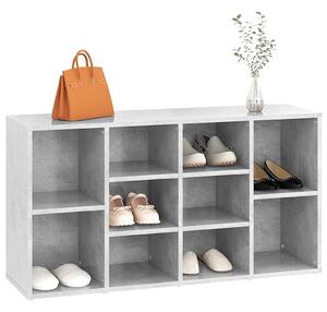 Lavice s botníkem betonově šedá 103x30x55 cm kompozitní dřevo
