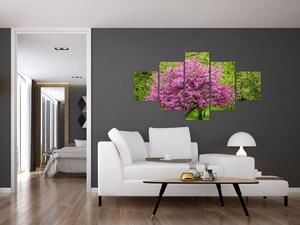 Obraz rozkvetlého stromu na louce (125x70 cm)