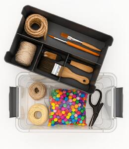Orion Organizér, úložný box 2v1, multifunkční, šedý STORMAX - 9l, 35 x 23 x 17 cm