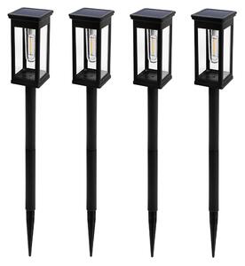 LEDsolar Tungsten hranaté na osvětlení cesty 4 ks, bezdrátové, iPRO, 1W, teplá barva