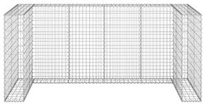 Gabionová zástěna pro popelnice pozinkovaná ocel 254x100x110 cm