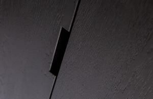 Černá šatní skříň z jasanového dřeva 60x210 cm Silas – WOOOD