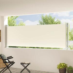 Zatahovací boční markýza 117 x 600 cm krémová