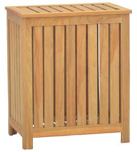 Koš na prádlo 50 x 35 x 60 cm masivní teakové dřevo
