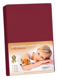 Jersey LUX Bordová /320 - 90x200 cm
