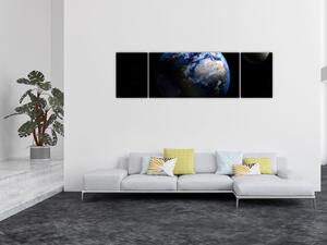Obraz Země a Měsíce (170x50 cm)