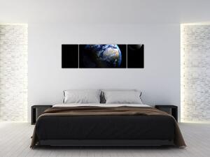Obraz Země a Měsíce (170x50 cm)