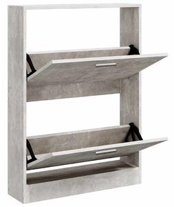 Botník betonově šedý 59x17x81 cm kompozitní dřevo