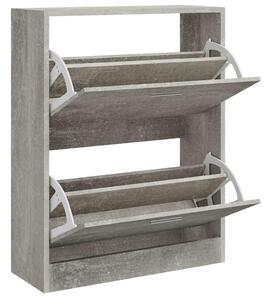 Botník betonově šedý 63x24x81 cm kompozitní dřevo