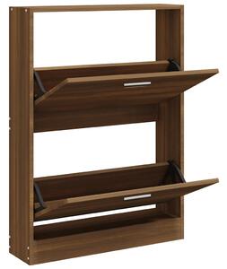 Botník hnědý dub 59x17x81 cm kompozitní dřevo