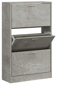 Botník betonově šedý 63x24x103 cm kompozitní dřevo