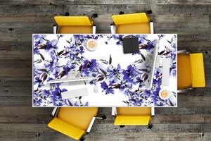 Ochranná podložka na stůl Modré květy