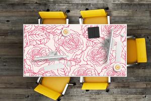 Velká podložka na stůl pro děti Růže doodle