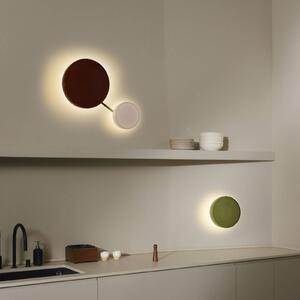 MARSET LED nástěnné světlo Caramel, opálová, Ø 22 cm, TRIAC, sklo, stmívatelný, Bílá / opál, Obývací pokoj / jídelna, Sklo, Design