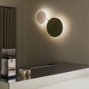 MARSET LED nástěnné světlo Caramel, opálová, Ø 28 cm, TRIAC, sklo, stmívatelný, Bílá / opál, Obývací pokoj / jídelna, Sklo, Design