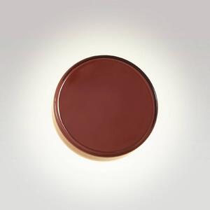 MARSET LED nástěnné světlo Caramel, hnědá, Ø 22 cm, TRIAC, sklo, stmívatelný, Hnědá / rez, Obývací pokoj / jídelna, Sklo, Design