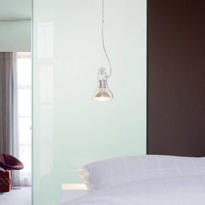 MARSET Závěsné světlo Atlas, 3 000 K, Ø 11 cm, průhledné, Čirá / transparetní, Obývací pokoj / jídelna, Plast, Moderní