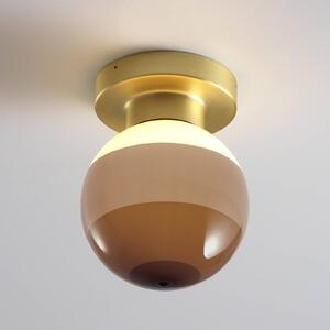 MARSET LED nástěnné světlo Dipping Light A2, hnědá/mosazná, stmívatelný, Mosaz / zlato, Obývací pokoj / jídelna, kov, Design, Koule