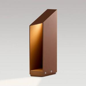 MARSET LED stojací lampa Domus výška 37 cm barva rezavá hliník, stmívatelný, Hnědá / rez, Hliník, Design