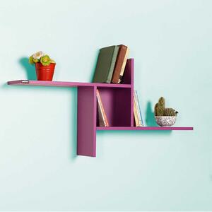 Kalune Design Nástěnná polička RAF 100x50 cm fialová