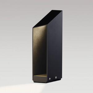 MARSET LED stojací lampa Domus, výška 37 cm, černá, hliník, stmívatelný, Černá, Hliník, Design