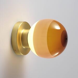MARSET LED nástěnné světlo Dipping Light A2, krémová/mosazná, stmívatelný, Mosaz / zlato, Obývací pokoj / jídelna, kov, Design, Koule