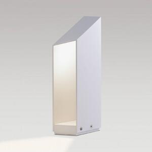 MARSET LED stojací lampa Domus, výška 37 cm, bílá, hliník, stmívatelný, Bílá / opál, Hliník, Design