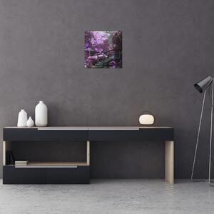Obraz - fialové stromy (30x30 cm)
