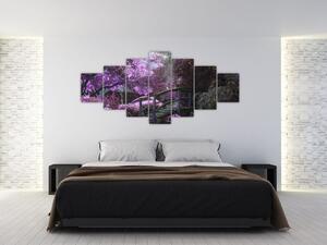 Obraz - fialové stromy (210x100 cm)
