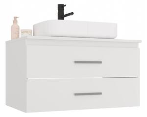 TP Living Závěsná skříňka pod umyvadlo s deskou NEL 2S 80 cm bílá