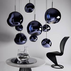 Tom Dixon LED závěsné světlo Melt Mini, Ø 28 cm, kouřová, stmívatelný, Hliník / šedá / zinek, Obývací pokoj / jídelna, Plast, Design