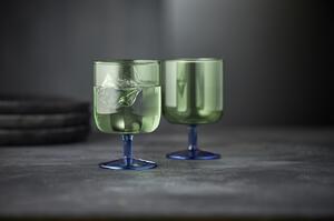 Lyngby Glas Sklenice na víno Torino 30 cl (2ks) Green/Blue