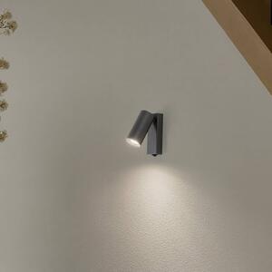 Nowodvorski Lighting Nástěnné bodové svítidlo FOURTY, tmavě šedé, výška 17 cm, kov, GU10, Hliník / šedá / zinek, Obývací pokoj / jídelna, kov, Moderní