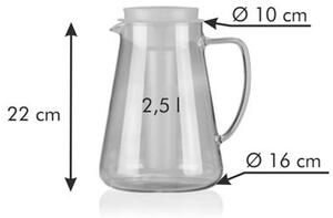 Džbán TEO 2,5 l, s vyluhováním a chlazením, červená