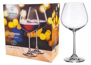 BOHEMIA COLUMBA SKLENICE NA ČERVENÉ VÍNO 640ML SADA 2KS