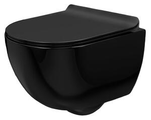 Rea - Set závěsná WC mísa Carlo Mini + bidet Carlo - černá