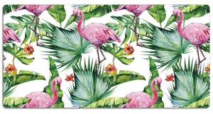 Ochranná podložka na stůl Listí a flamingos