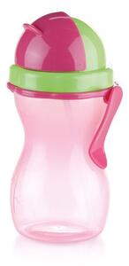 Dětská láhev s brčkem BAMBINI 300 ml, zelená, modrá