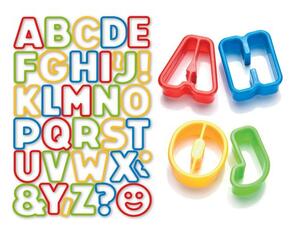 Vykrajovátka abeceda DELÍCIA KIDS, 34 ks