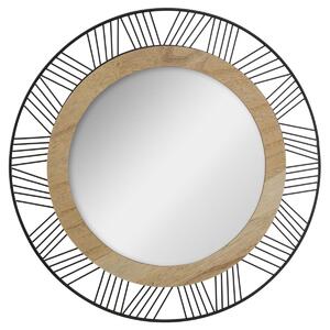 ATMOSPHERA Kulaté nástěnné zrcadlo Joe 45 cm Rama MDF/černé
