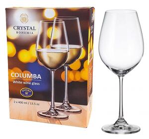 BOHEMIA COLUMBA SKLENICE NA BÍLÉ VÍNO 400ML SADA 2KS