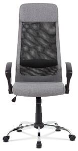 Kancelářská židle KA-V206 GREY látka šedá/síťovina černá