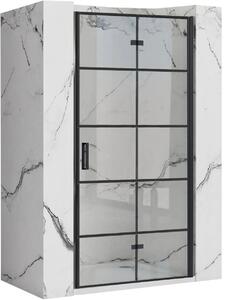 REA - Sprchové dveře Molier + profil - černá/transparentní - 80 cm
