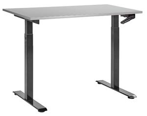 Manuálně výškově nastavitelný pracovní stůl DESTINES Šedá/Černá 120 cm 72 cm