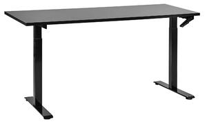 Manuálně výškově nastavitelný pracovní stůl DESTINES Černá 160 cm 72 cm