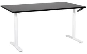Manuálně výškově nastavitelný pracovní stůl DESTINAS Černá/Bílá 160 cm 72 cm